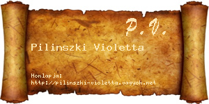 Pilinszki Violetta névjegykártya